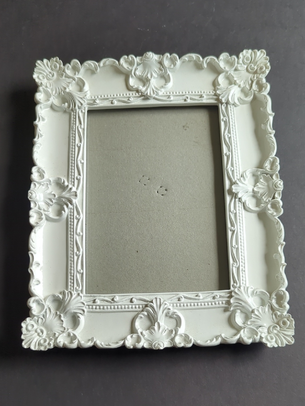 White Ornate Baroque Style Decorative 5 X 7 Photo Picture Frame Table Sitter